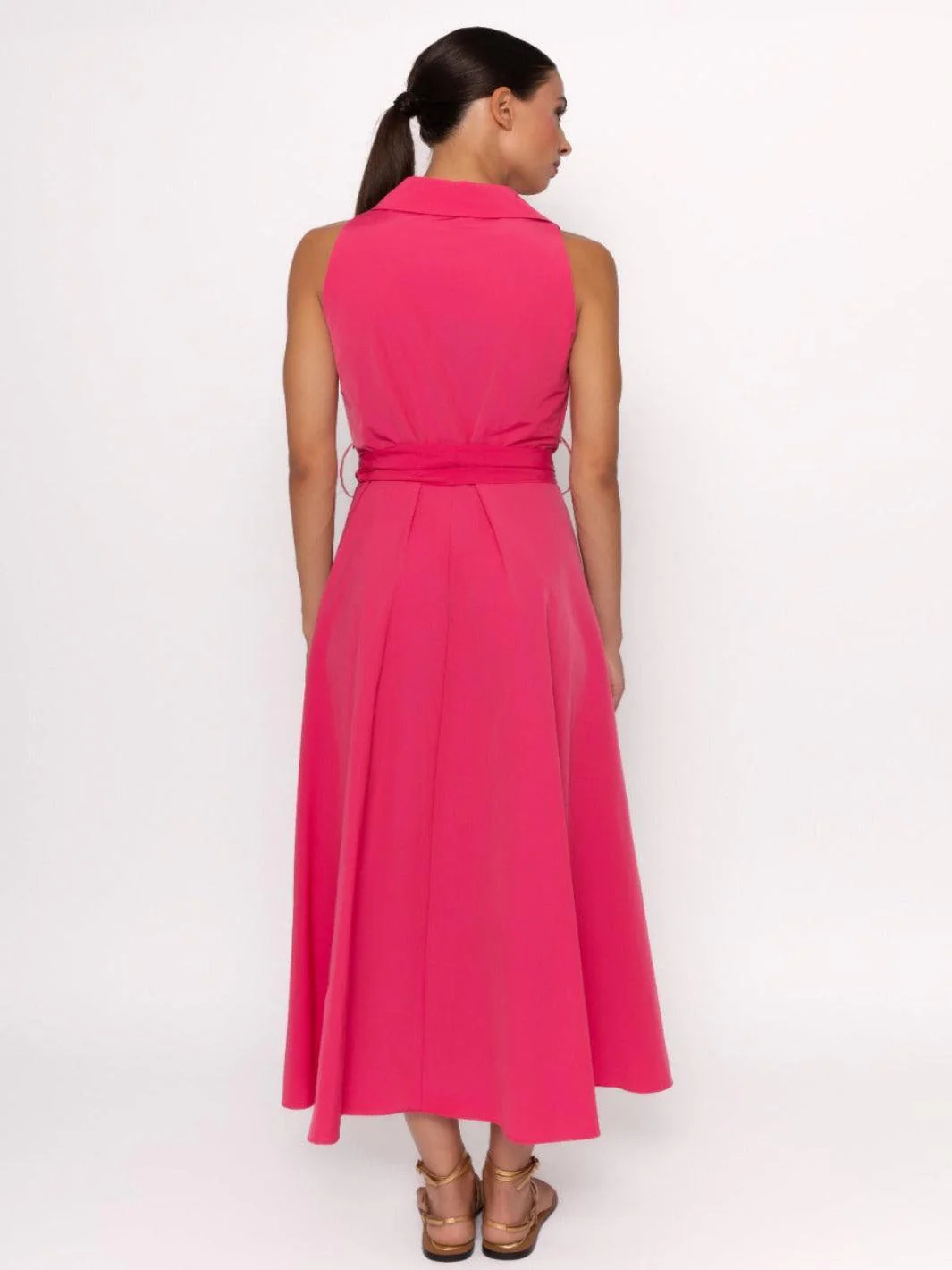 Arggido Midi Dress In Fuschia 49638 - Image 5