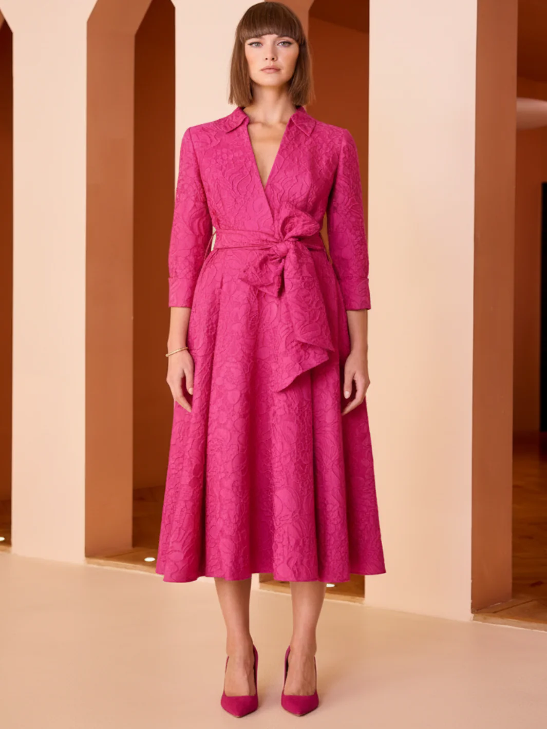 Carla Ruiz Dress 52527 In Fuschia - Image 2
