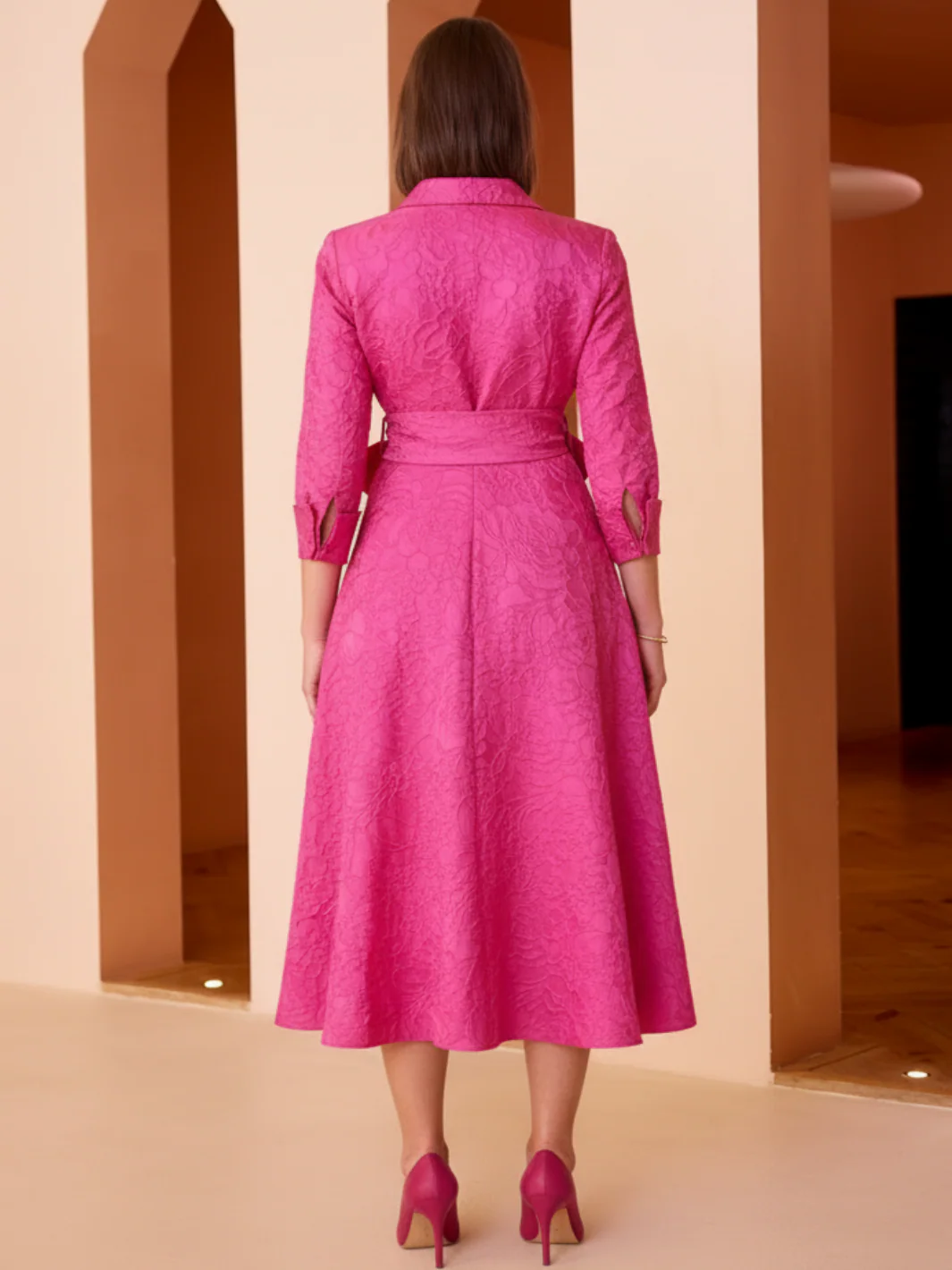 Carla Ruiz Dress 52527 In Fuschia - Image 3