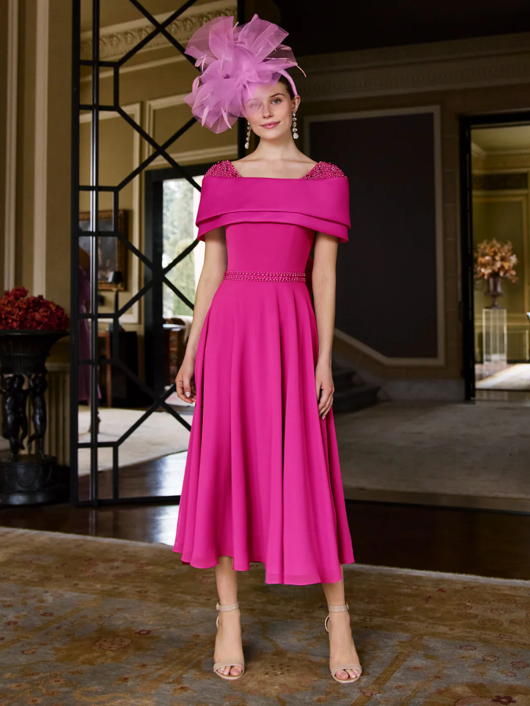 Couture Club Dress 1GP7 In Magenta
