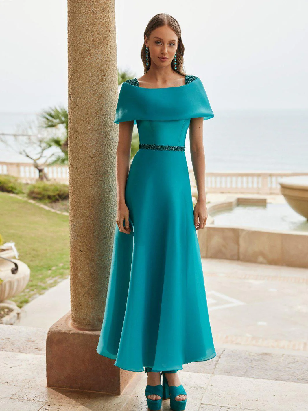 Couture Club Dress 9G99 In Turquoise