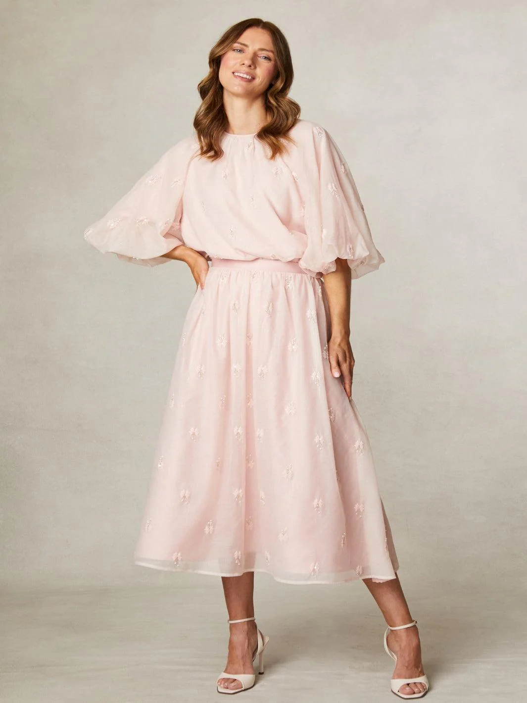 Fee G Alice Organza Top In Blush 932B/134 - Image 3