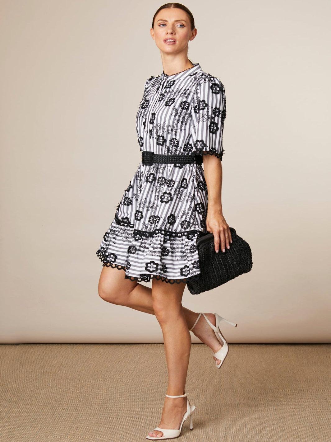 Fee G June Mini Dress In Black 878Y/135
