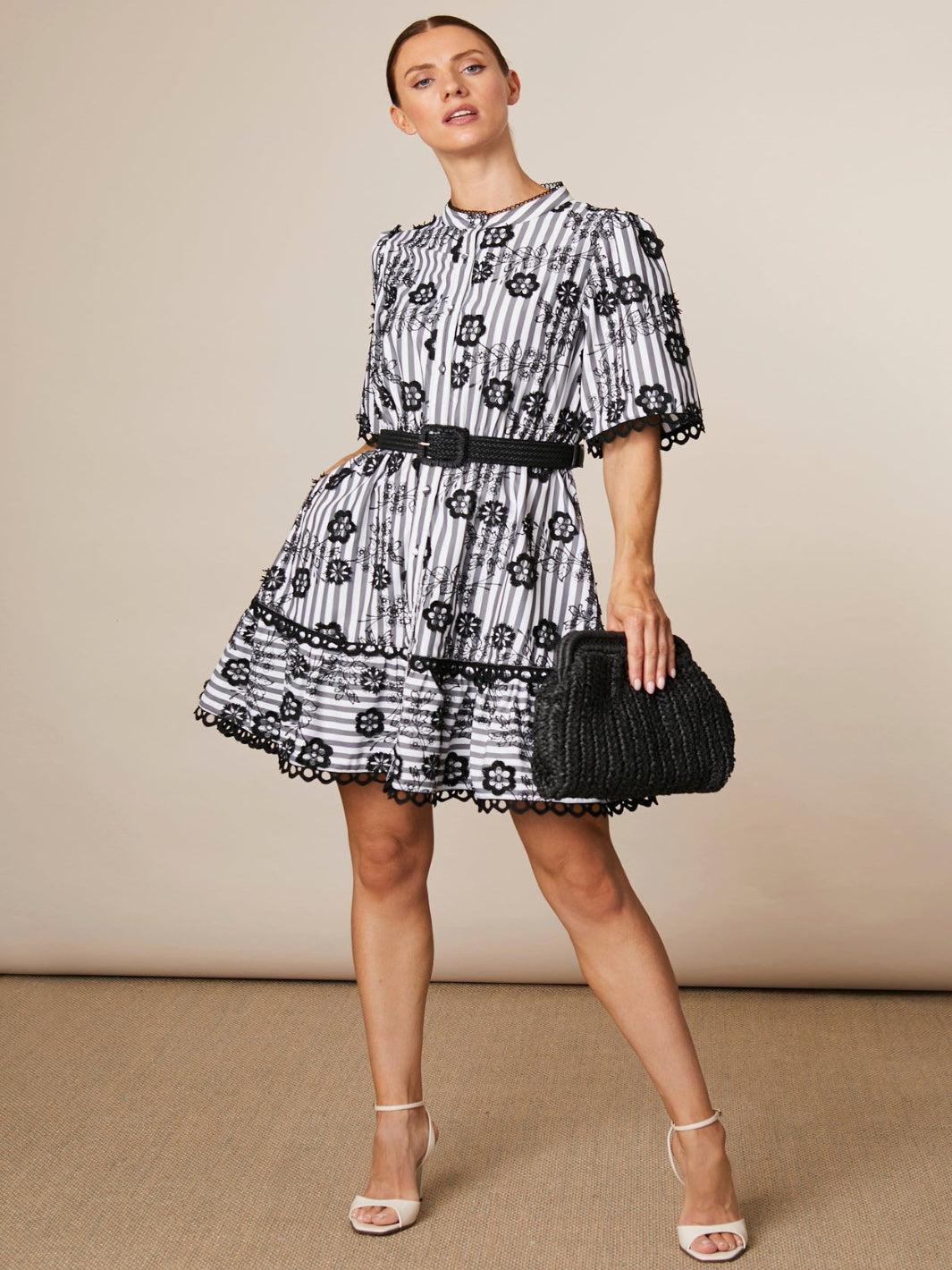 Fee G June Mini Dress In Black 878Y/135 - Image 2