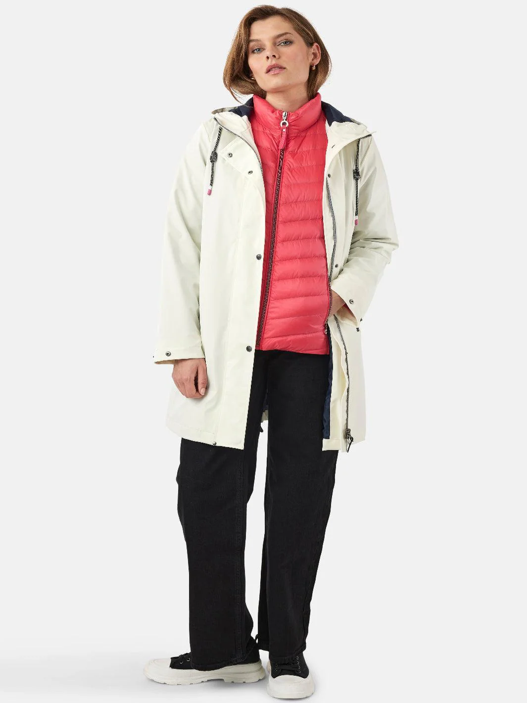 Frandsen Rain Jacket In Off White 475-11