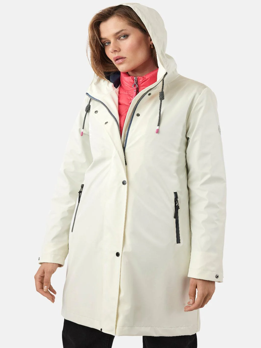 Frandsen Rain Jacket In Off White 475-11 - Image 2