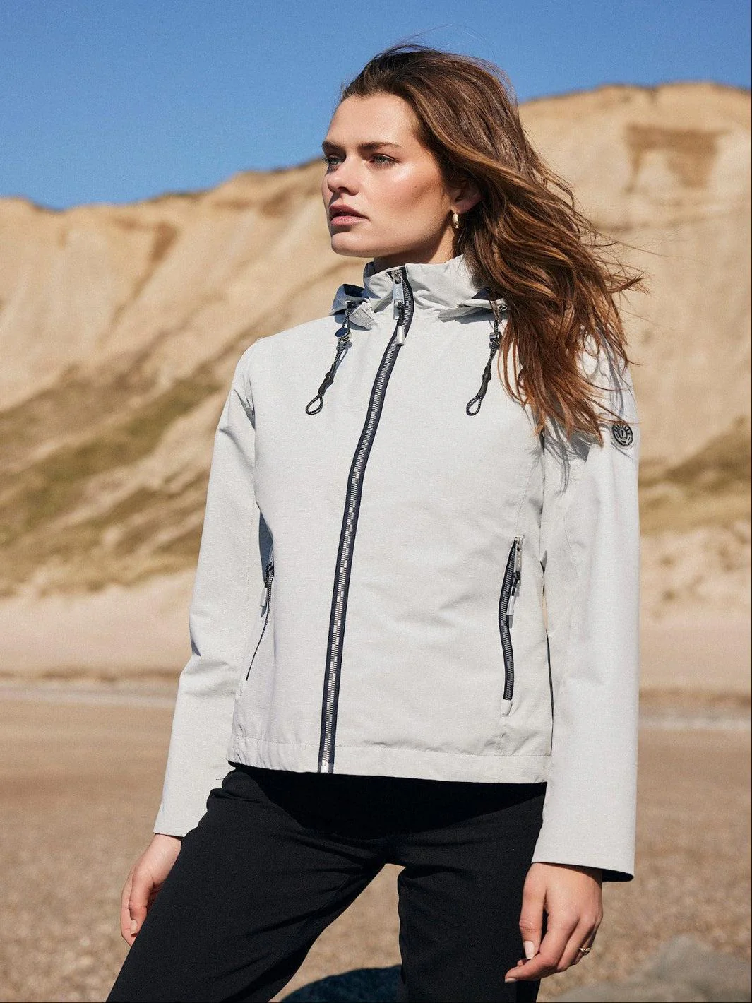Frandsen Water Proof Rain Jacket In Grey 459-9569
