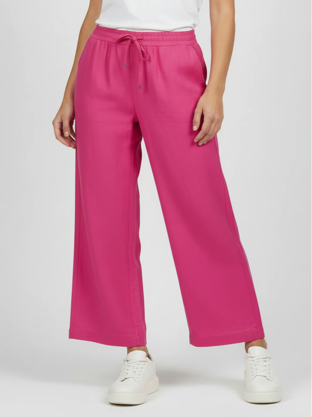Freequent Linen Trousers In Pink 124620 - Image 3