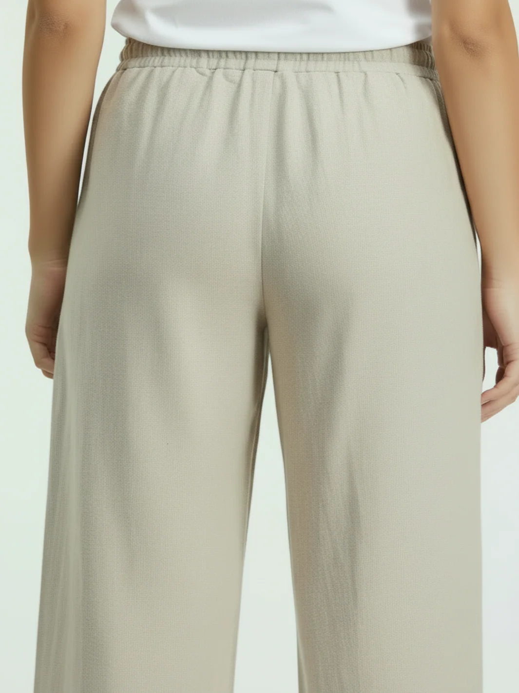 Freequent Linen Trousers In Sand 124620 - Image 5