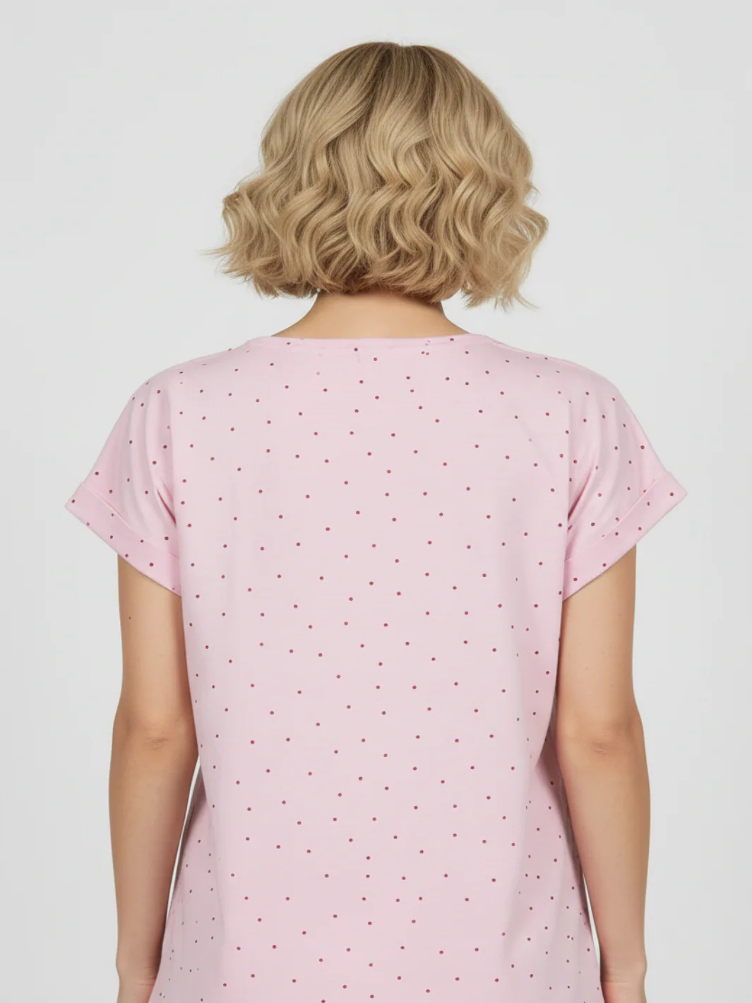 Freequent T-Shirt In Pink Polka Dot 207663 - Image 2
