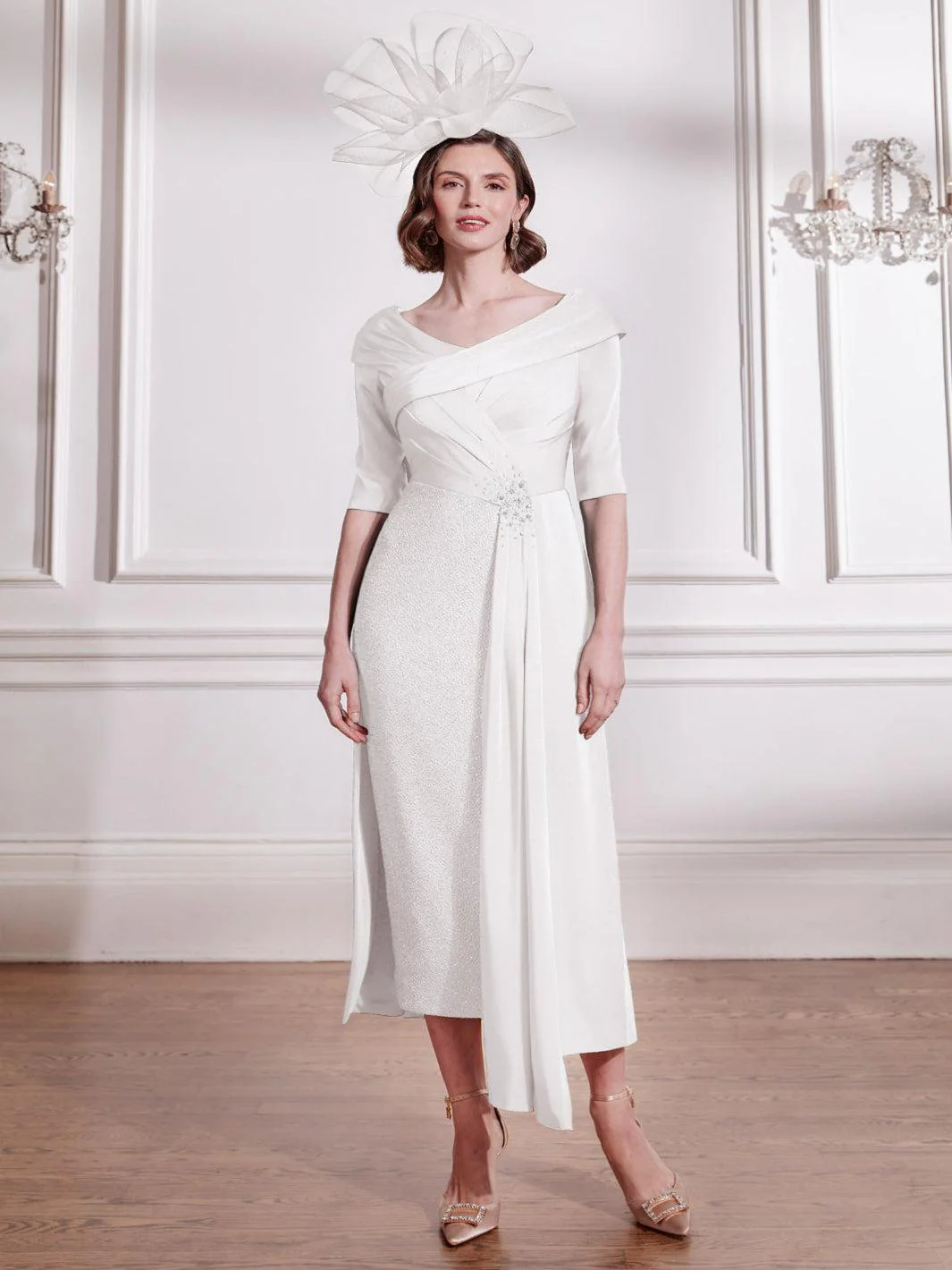 John Charles Dress 29289 In Ivory