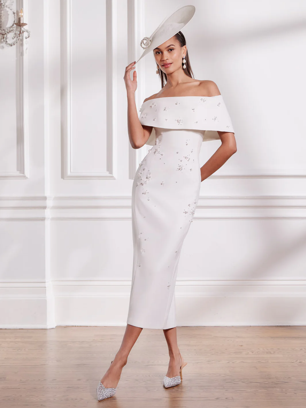John Charles Dress 29296 In Ivory