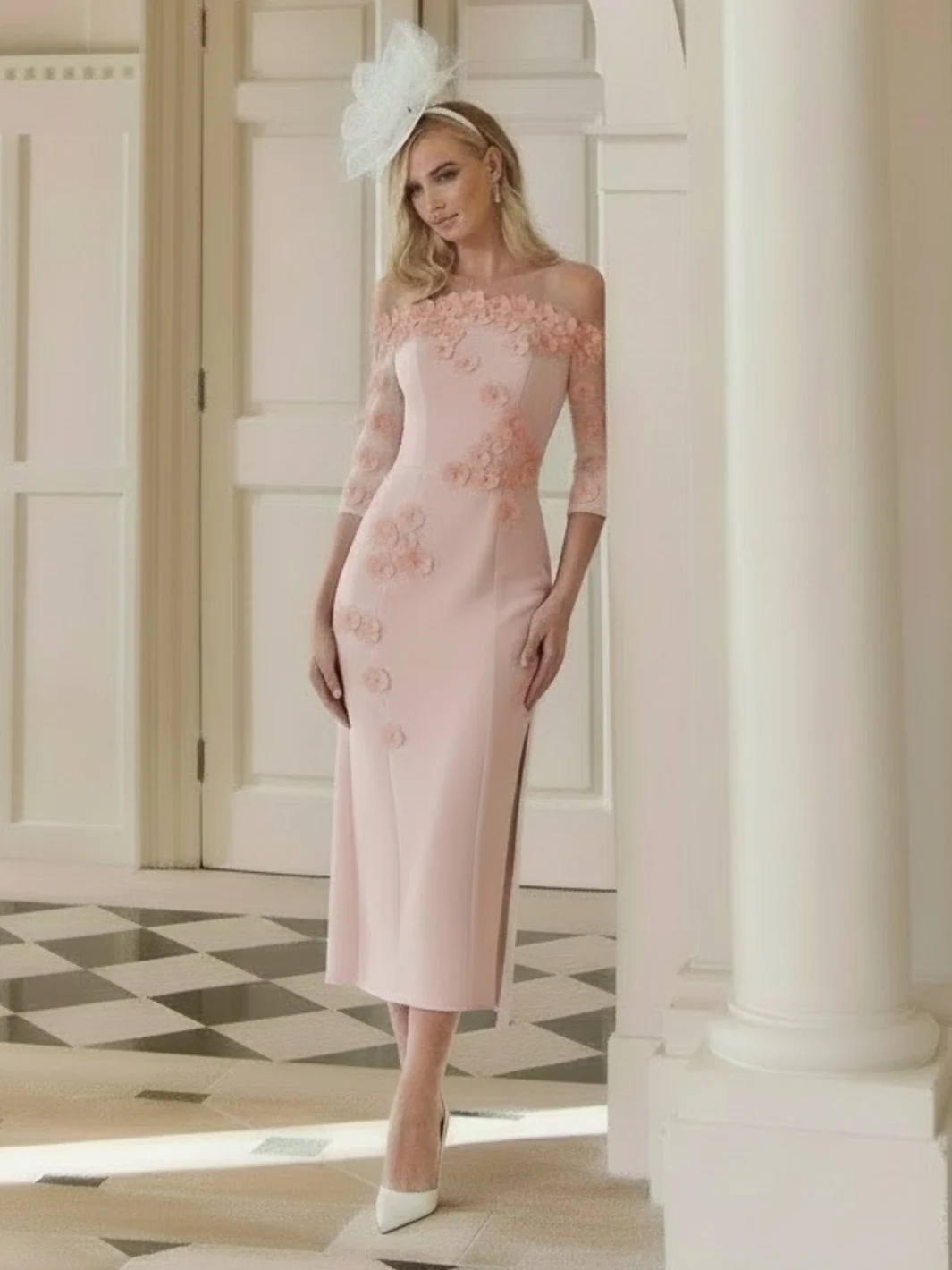 John Charles Dress 29318 In Petal