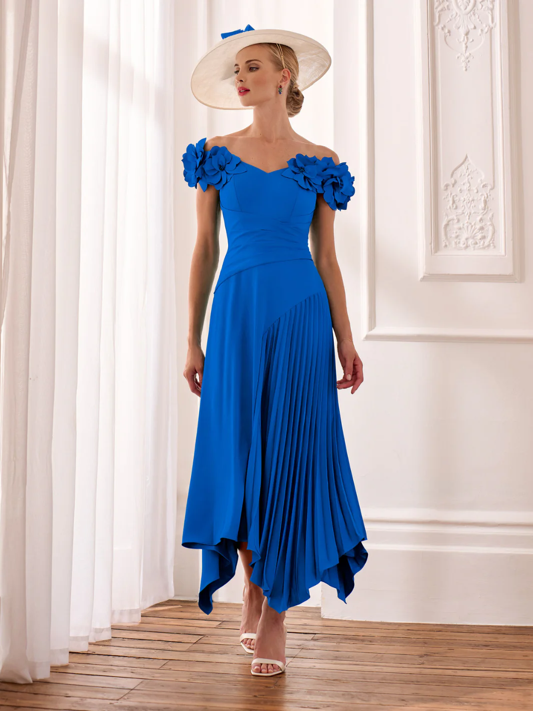 John Charles Dress 66632B In Sapphire
