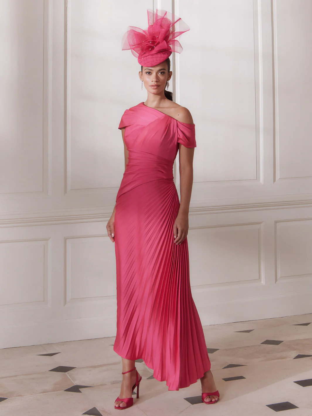John Charles Dress 66731 In Persian Rose