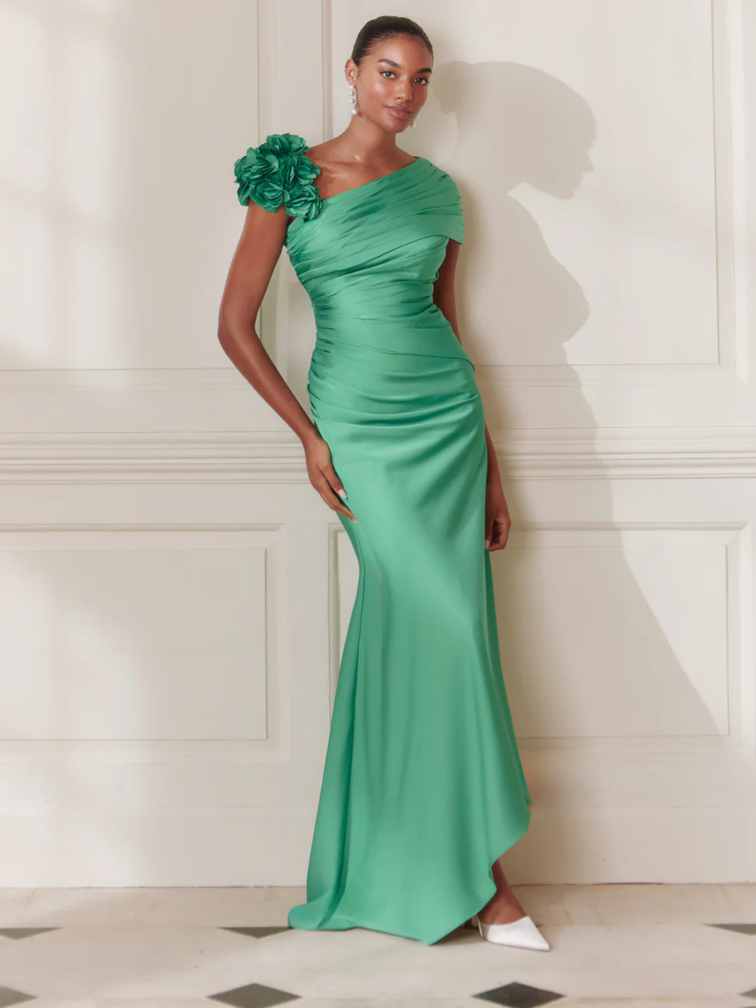 John Charles Dress 66740 In Emerald