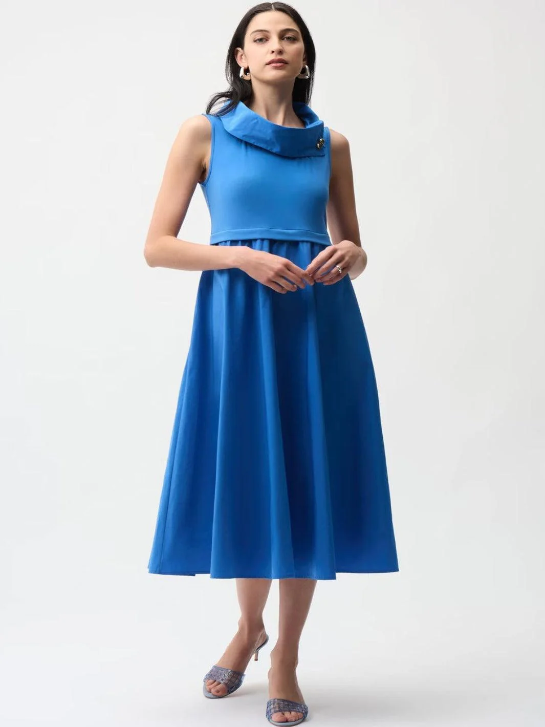 Joseph Ribkoff A-line Midi Dress In Harbor Blue 261274