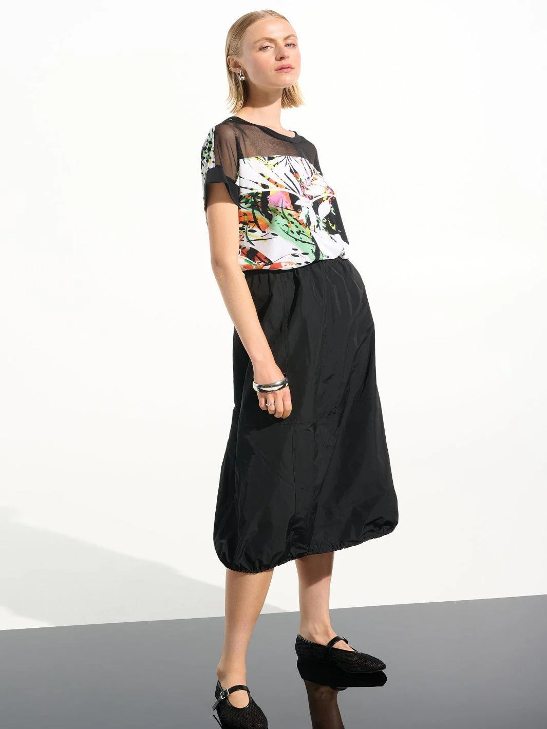 Joseph Ribkoff A-line Midi Skirt In Black 261601