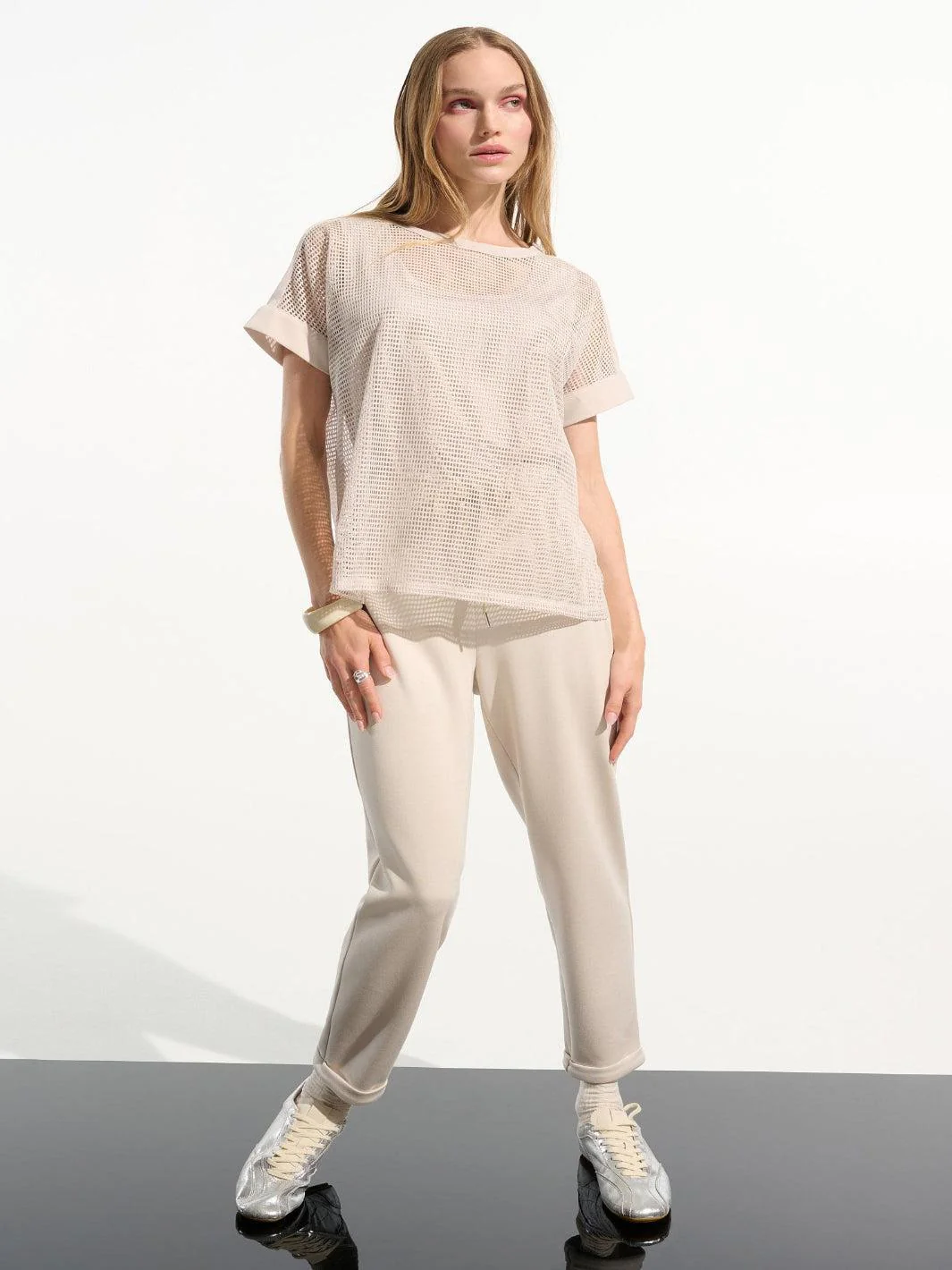 Joseph Ribkoff Casual Crew Neck Top In Moonstone 261642 - Image 2