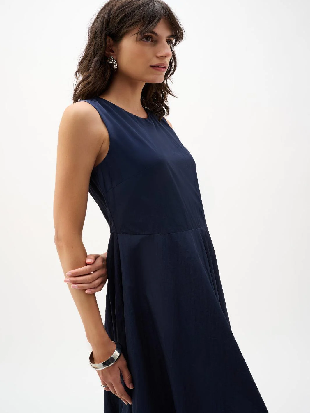 Joseph Ribkoff Casual Sleeveless Midi Dress In Midnight Blue 262115 - Image 4