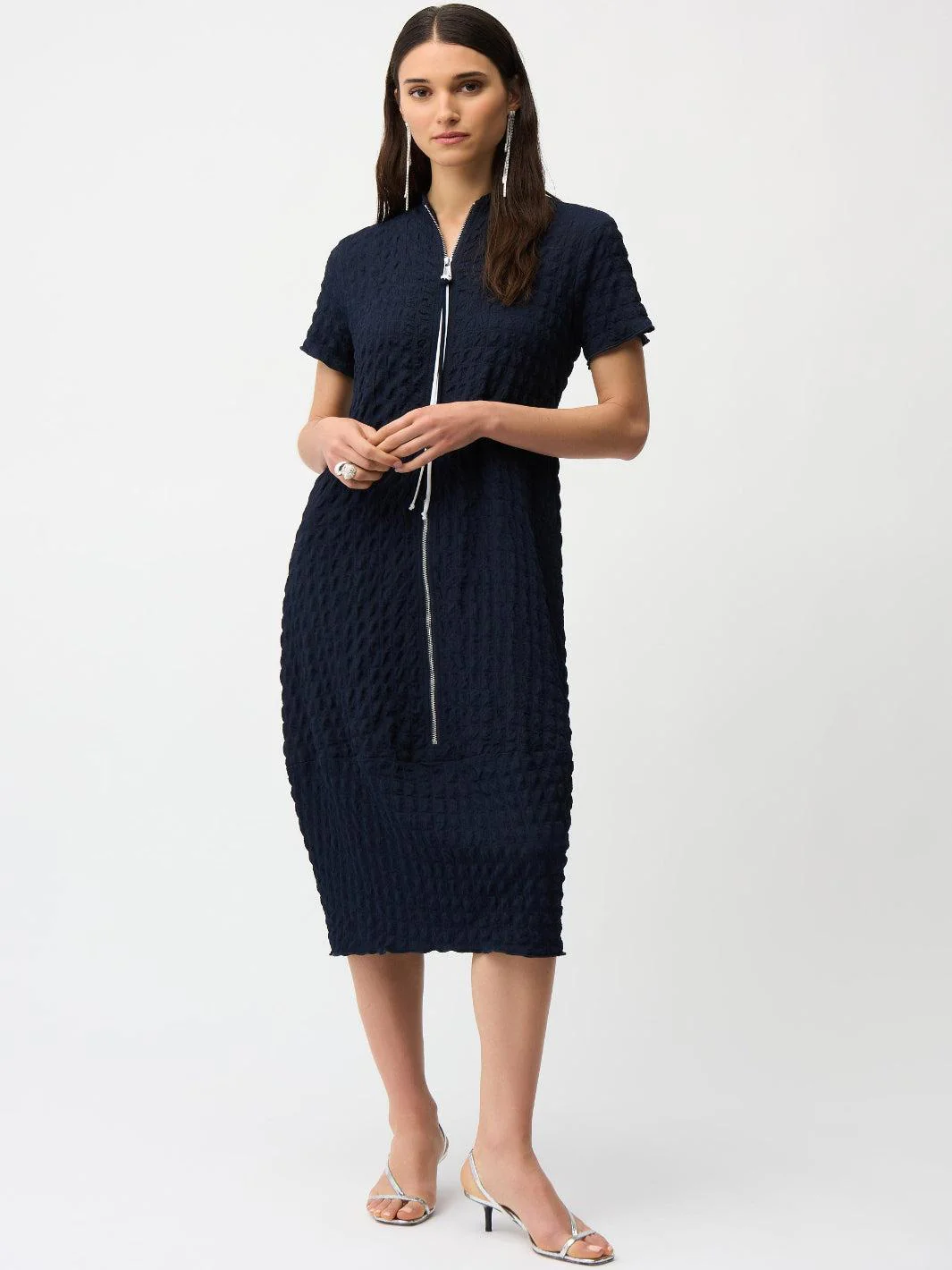 Joseph Ribkoff Casual Summer Midi Dress In Midnight Blue 261064 - Image 2