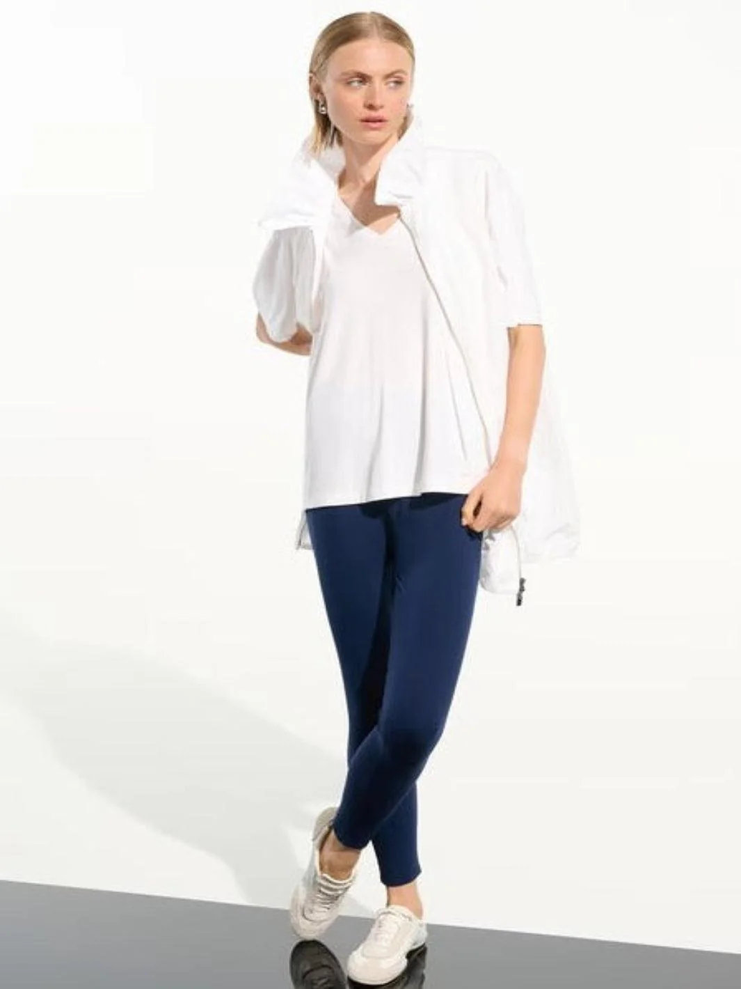 Joseph Ribkoff Casual V-neck Top In Vanilla 261600 - Image 2