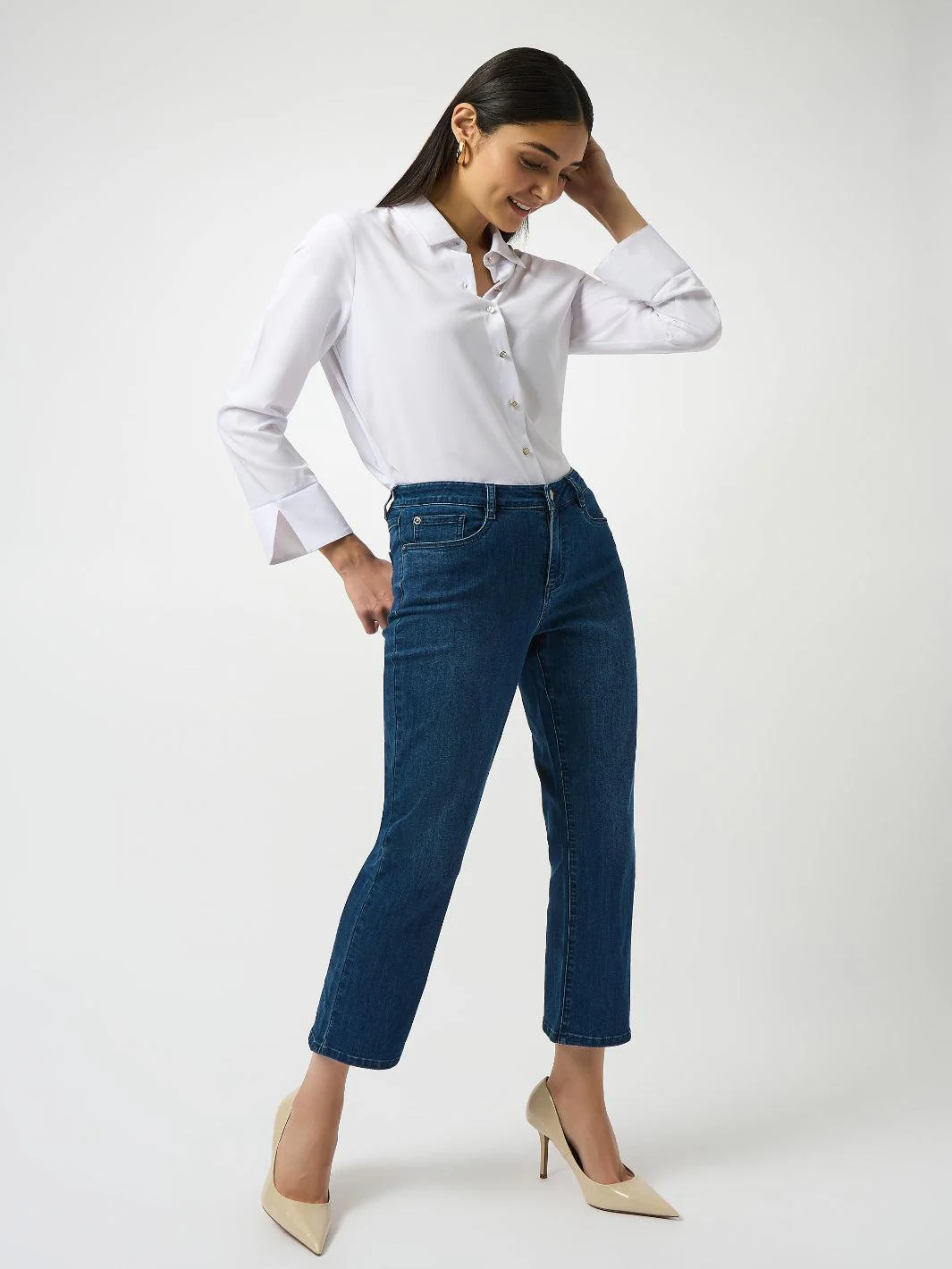 Joseph Ribkoff Classic Straight Jeans In Denim Medium Blue 252926F25
