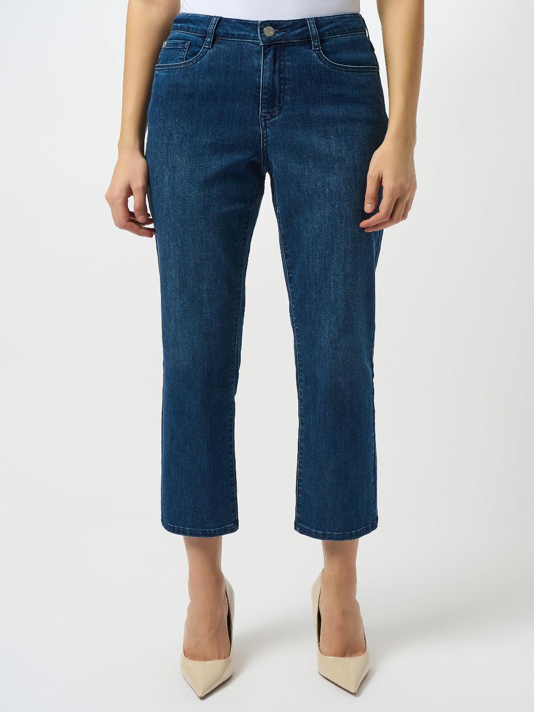 Joseph Ribkoff Classic Straight Jeans In Denim Medium Blue 252926F25 - Image 3
