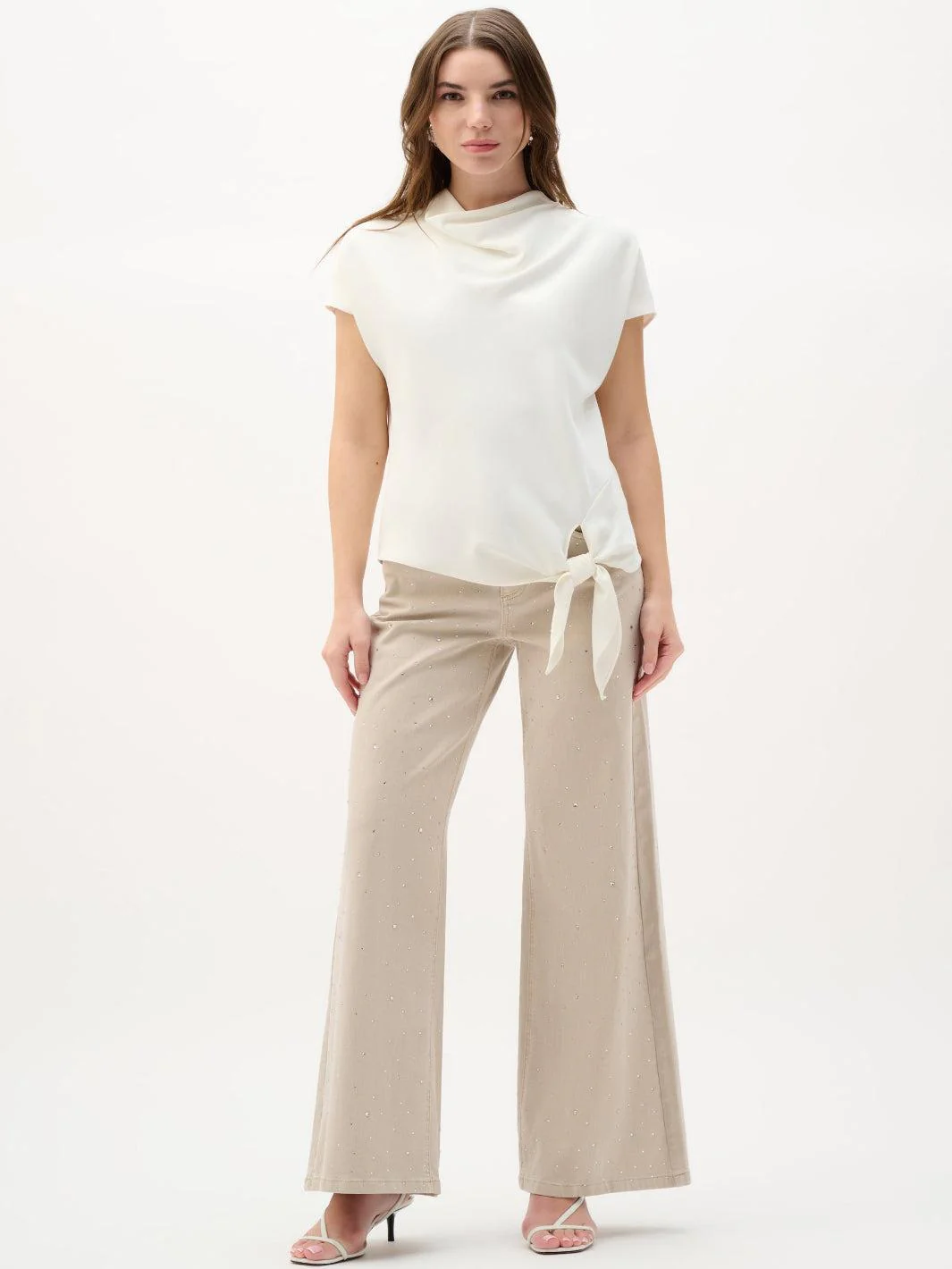 Joseph Ribkoff Cowl Neck Top In Off White 262025 - Image 2