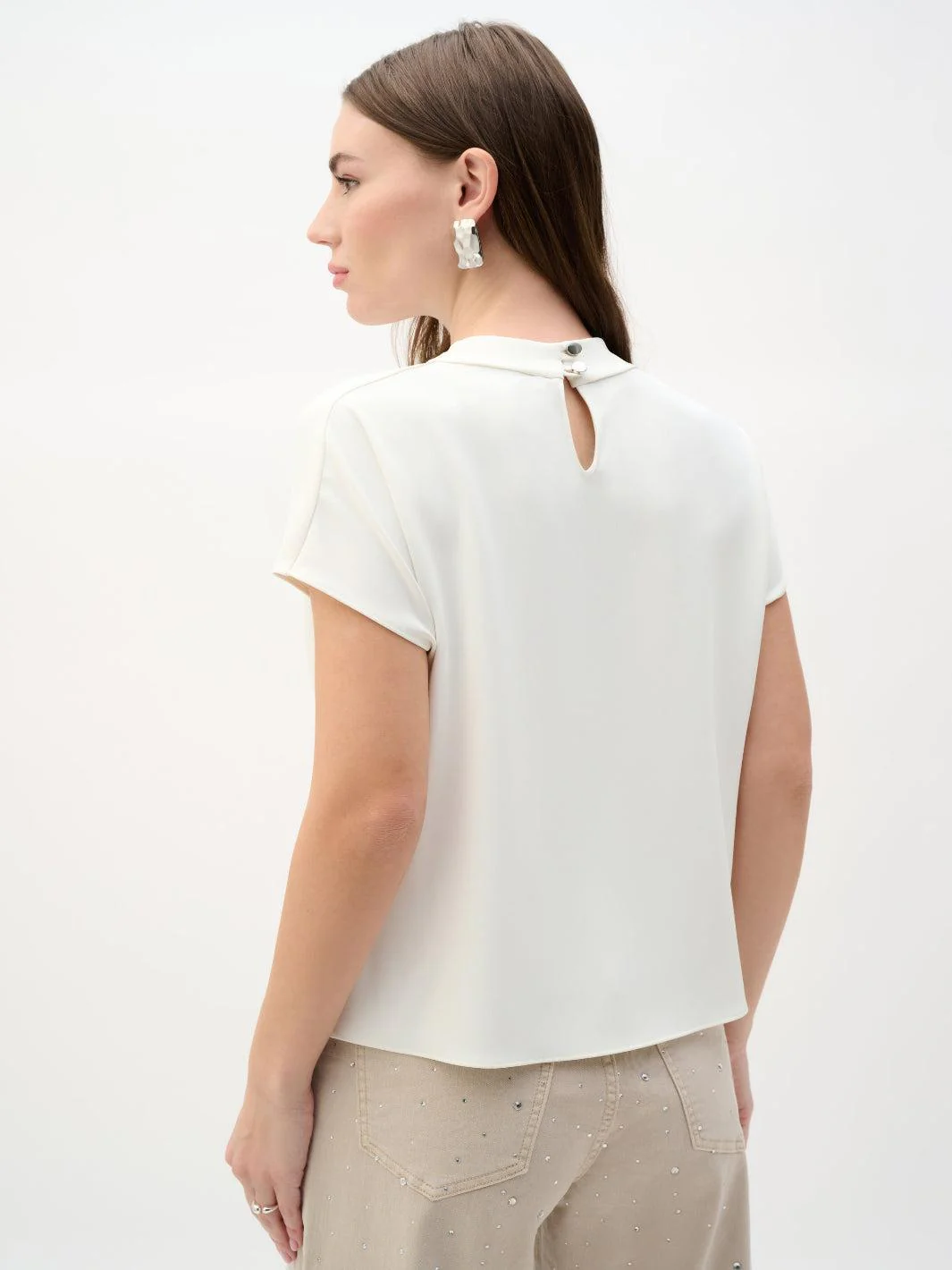 Joseph Ribkoff Cowl Neck Top In Off White 262025 - Image 4
