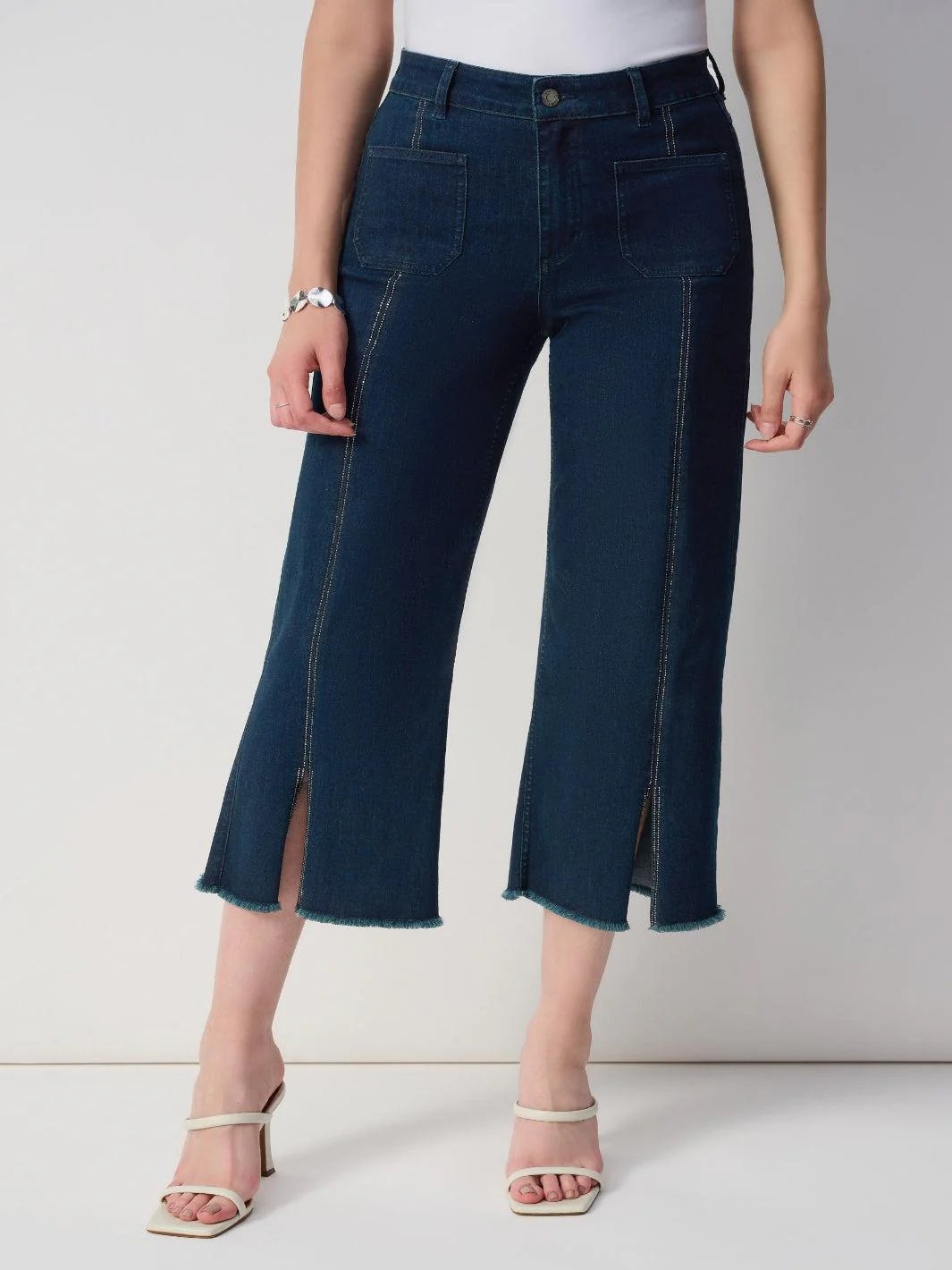 Joseph Ribkoff Cropped Jeans In Dark Denim 241903F25 - Image 3