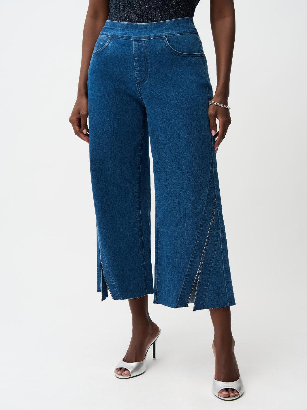 Joseph Ribkoff Cropped Jeans In Denim Blue 261957 - Image 2