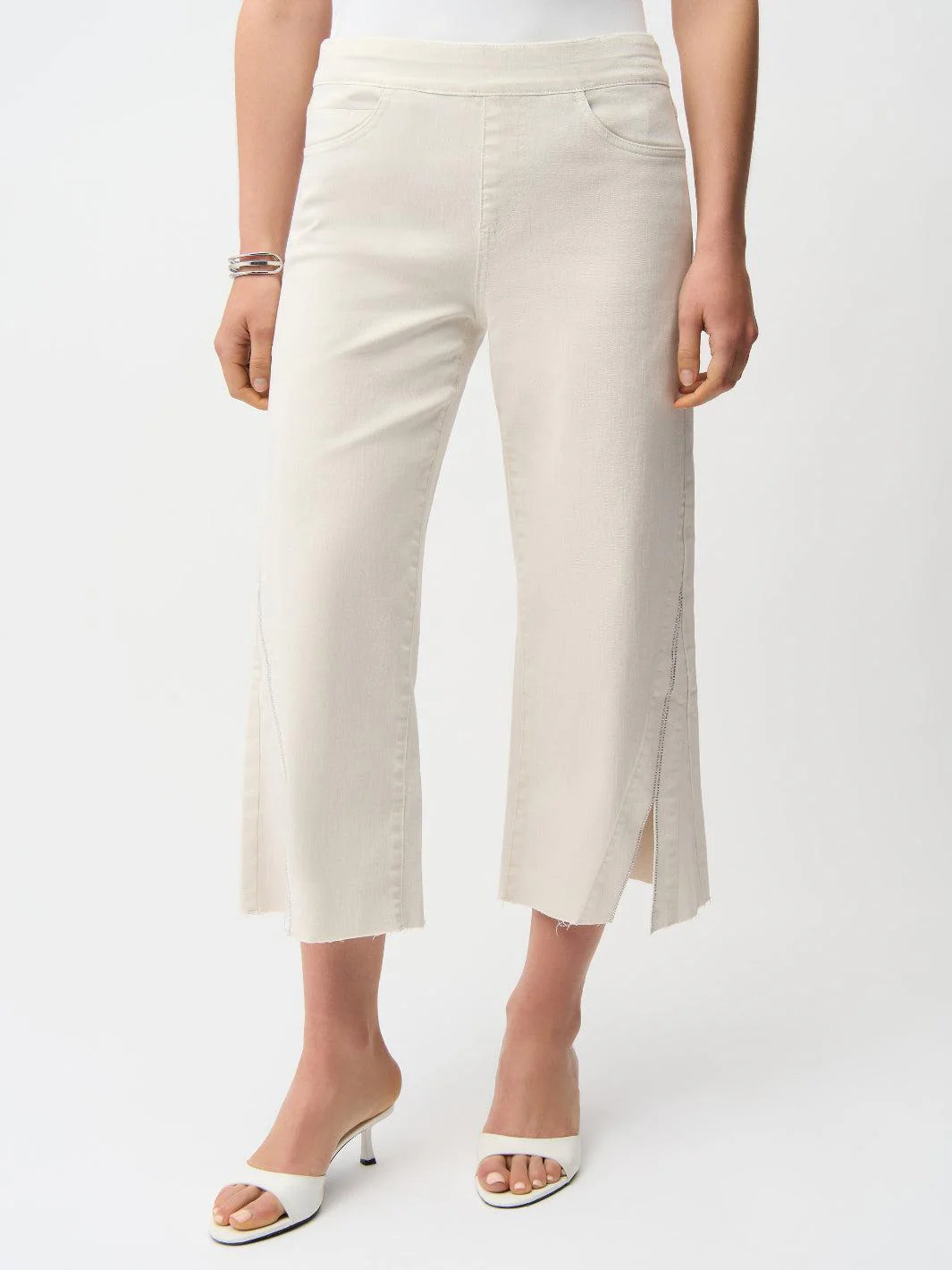 Joseph Ribkoff Cropped Mid-rise Trousers In Birch 261971 - Image 2