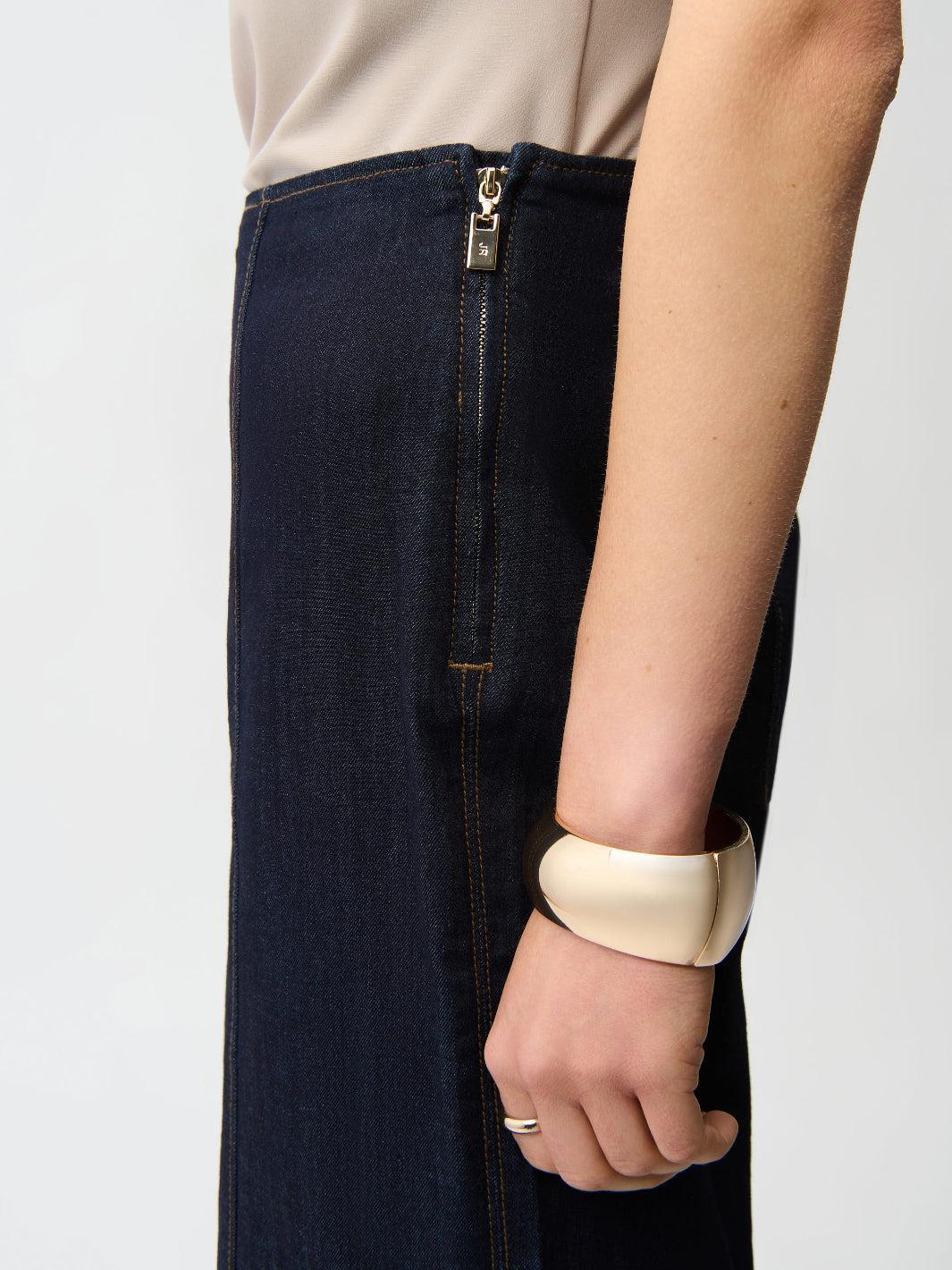 Joseph Ribkoff Cropped Wide-leg Trousers In Dark Denim 261955 - Image 3