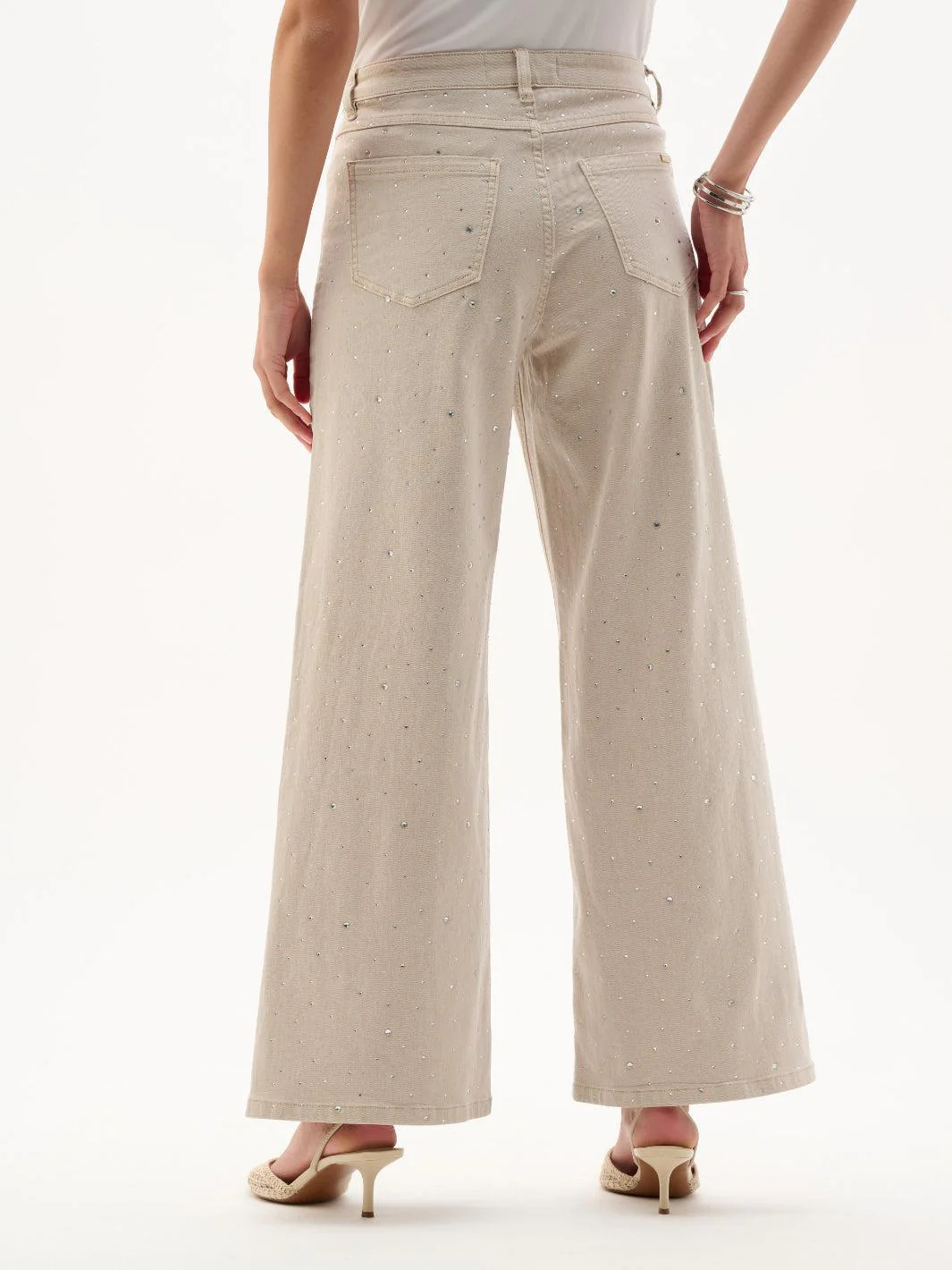 Joseph Ribkoff  Embellished Jeans In Moonstone 262940 - Image 5