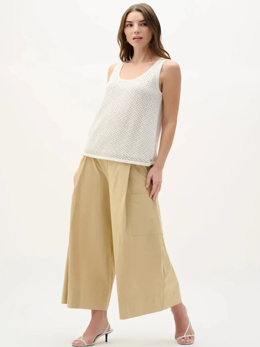 Joseph Ribkoff Embellished Knit Cami In White 262957 - Image 2