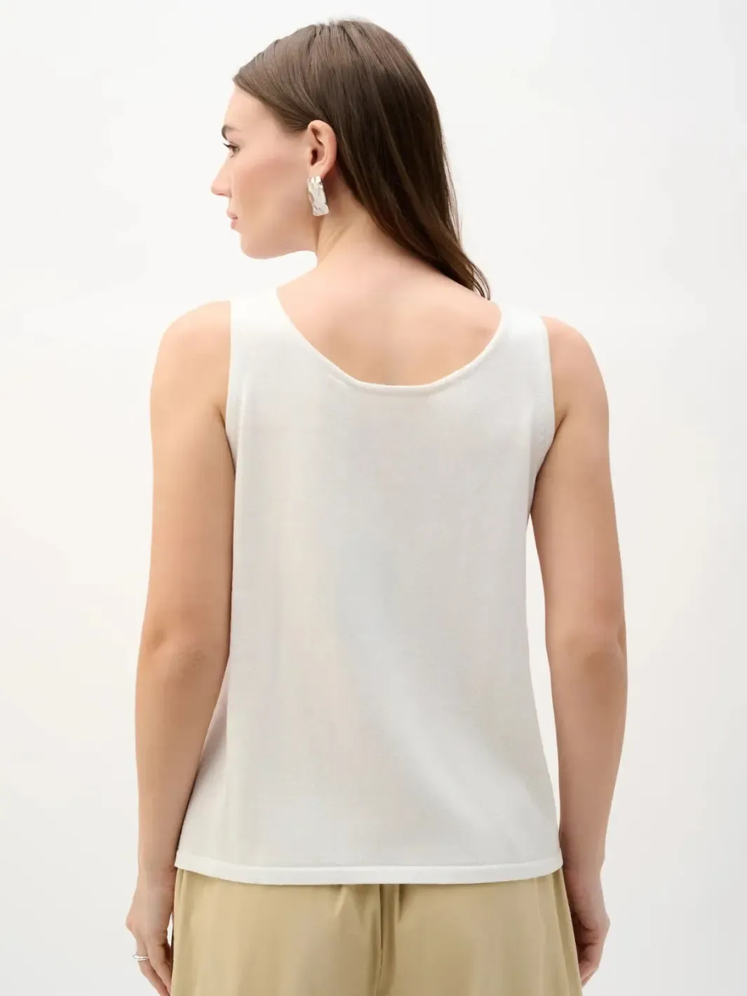 Joseph Ribkoff Embellished Knit Cami In White 262957 - Image 4