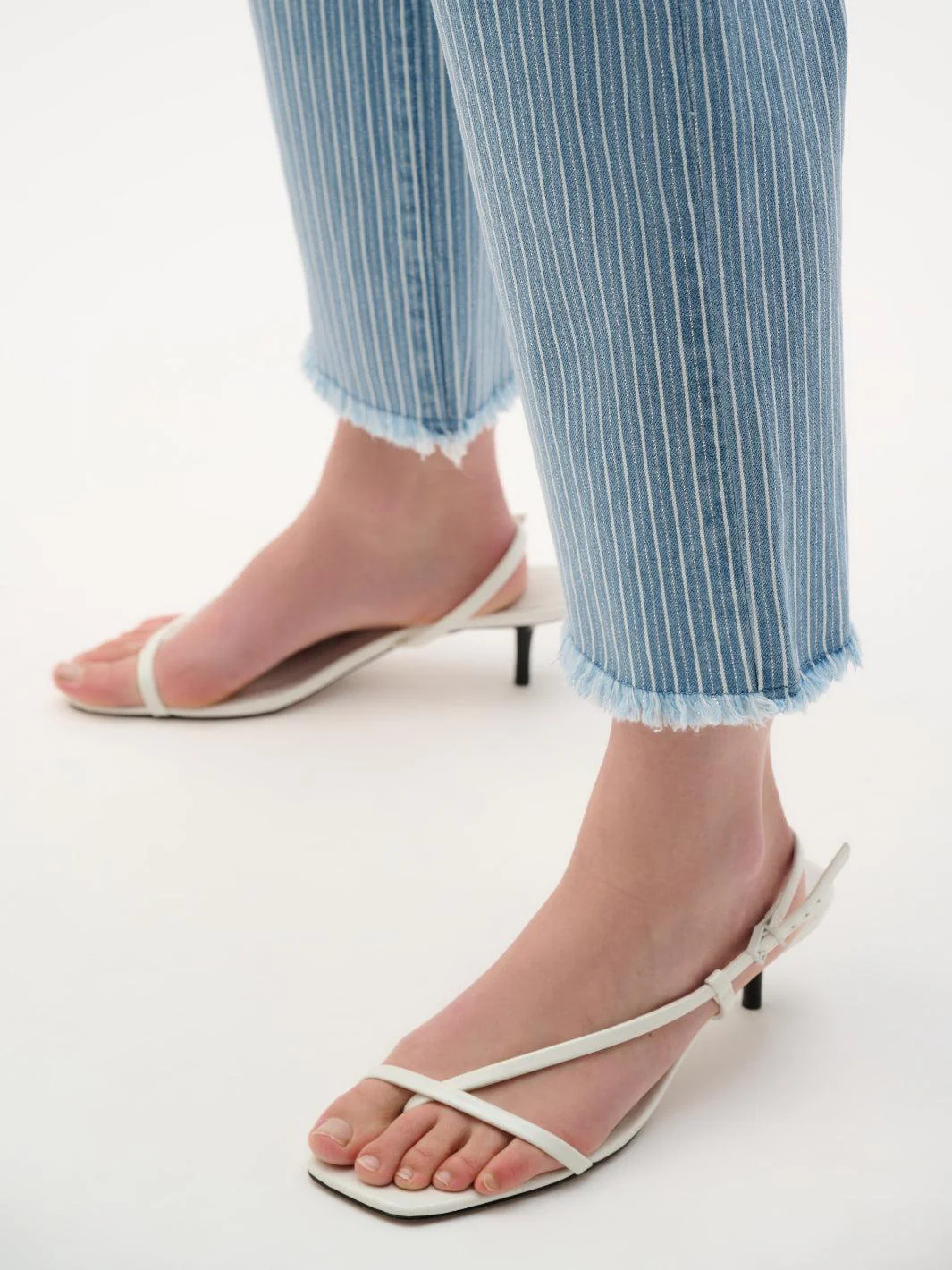 Joseph Ribkoff Flare Jeans With Stripes In Blue/White 262934 - Image 4