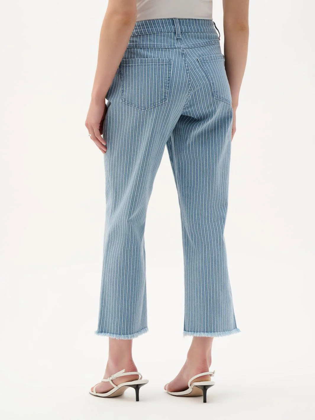 Joseph Ribkoff Flare Jeans With Stripes In Blue/White 262934 - Image 5