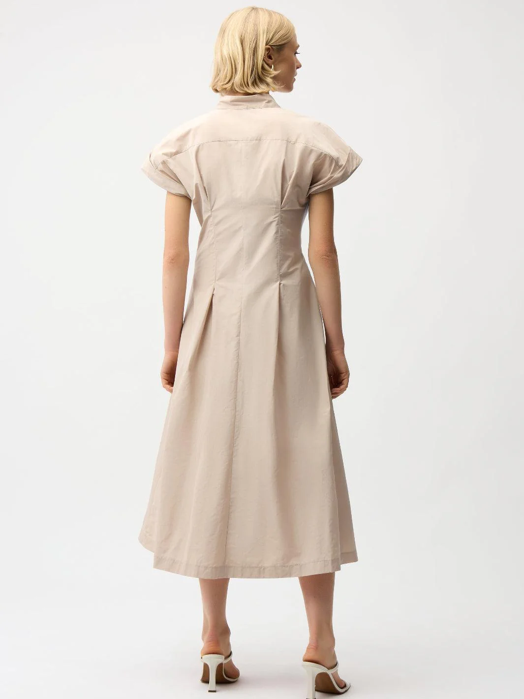 Joseph Ribkoff High-neck Dress In Beige 261177 - Image 3
