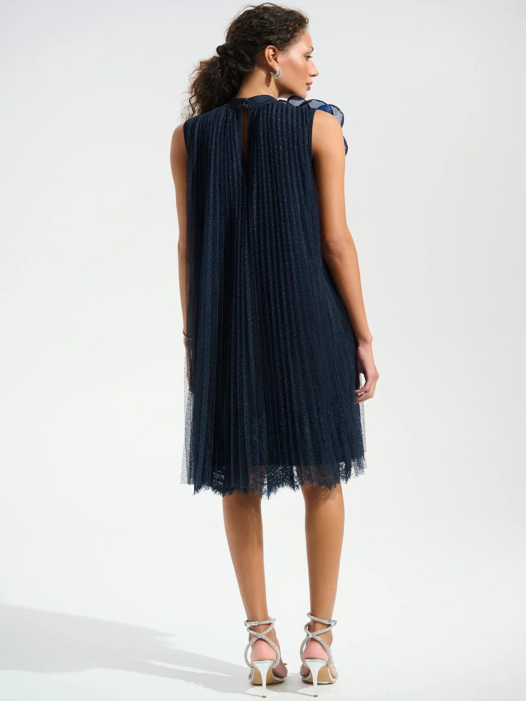 Joseph Ribkoff High-neck Dress In Midnight Blue 261737 - Image 4