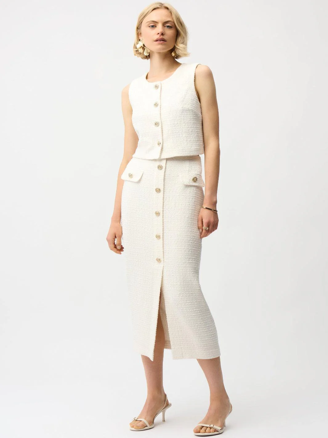 Joseph Ribkoff High-waist Skirt In Off-White 261301