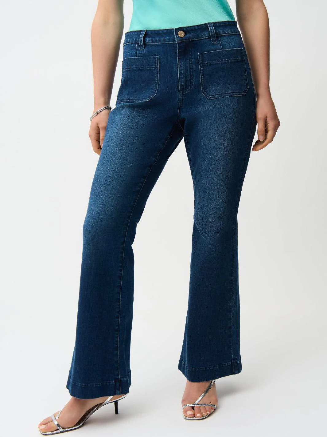 Joseph Ribkoff High-waisted Flare Jeans In Denim Blue 261956 - Image 2