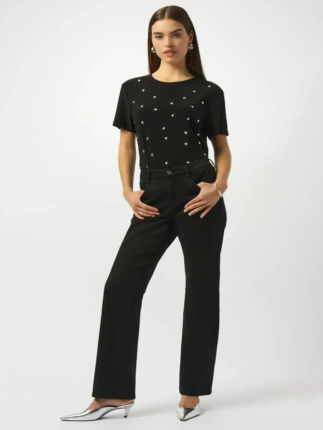 Joseph Ribkoff High-waisted Jeans In Black 251967B25 - Image 2