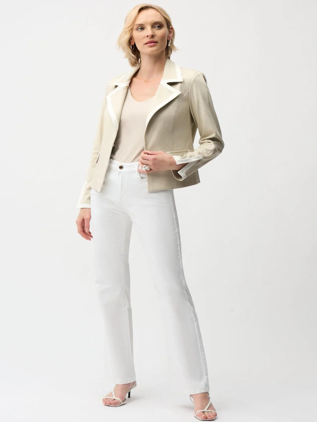Joseph Ribkoff Jacket In Moonstone/Vanilla 261912 - Image 2