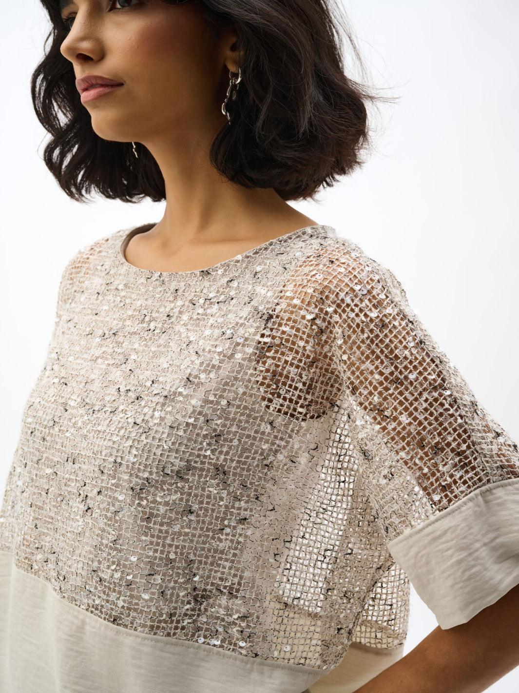 Joseph Ribkoff Jewel Top In Moonstone 262256 - Image 3