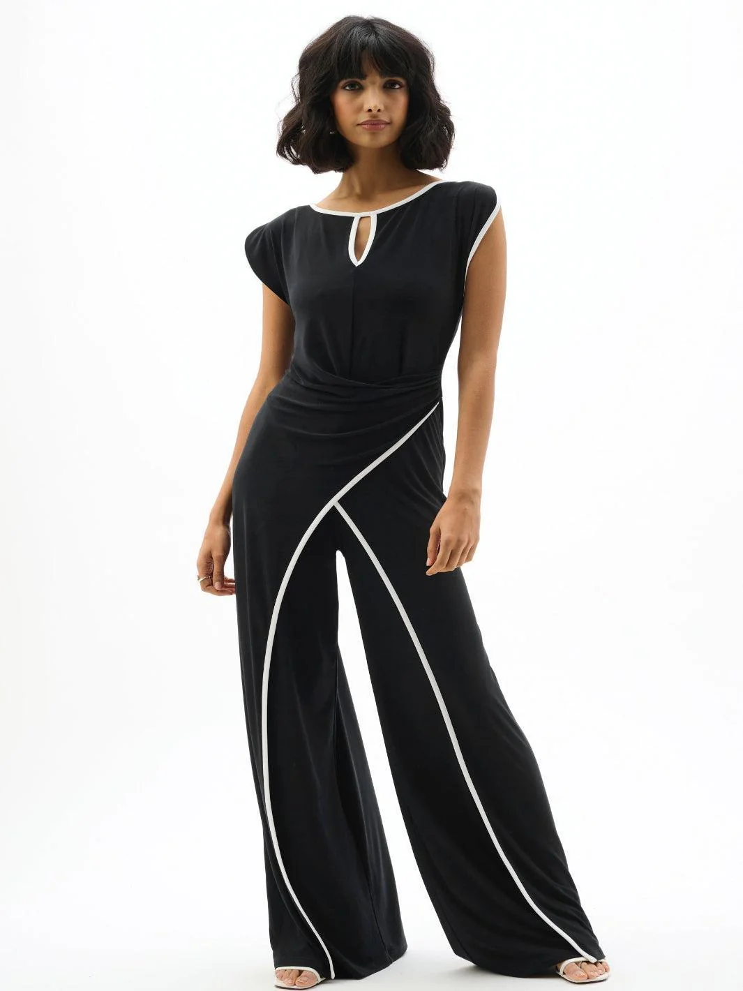 Joseph Ribkoff Jumpsuit In Black/Vanilla 262092