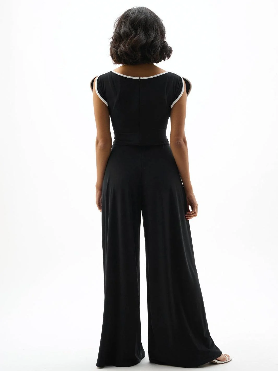 Joseph Ribkoff Jumpsuit In Black/Vanilla 262092 - Image 3