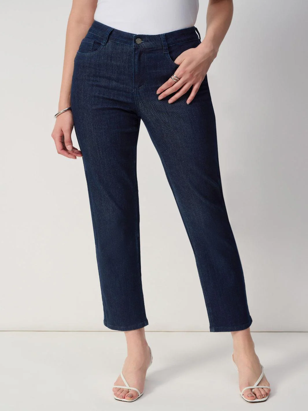 Joseph Ribkoff Mid-Rise Casual Jeans In Dark Denim Blue 251966F25 - Image 2