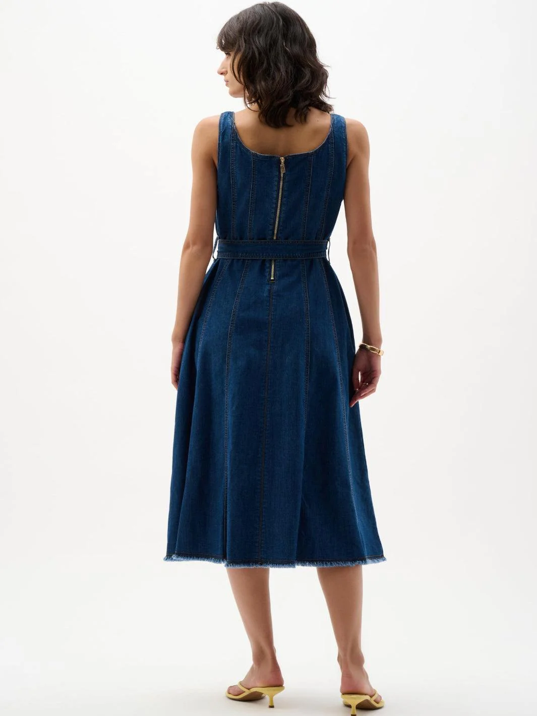 Joseph Ribkoff Midi Denim Dress In Blue 262901 - Image 5